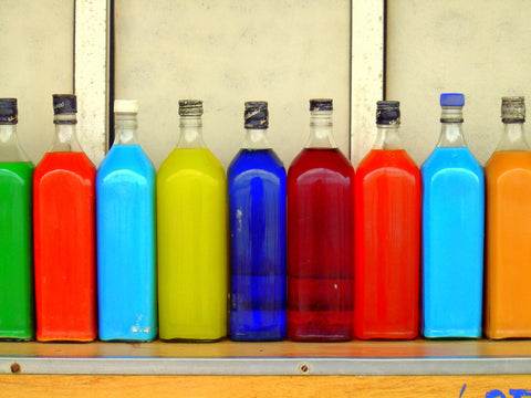 Coloured Glass Bottles